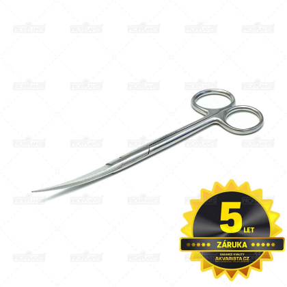 AKVARISTA.cz Nerezové nůžky zahnuté 18 cm