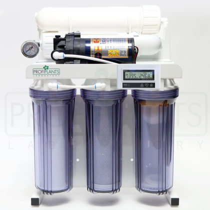 Pětistupňová reverzní osmóza s DI filterm 2x100G a tlakovým čerpadlem s čidly tlaku + stojan + profi EC  meter + autovypínání
